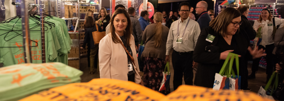 event attendees shop in pop-up boutique